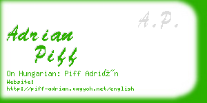 adrian piff business card